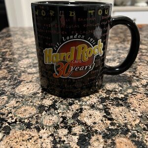 Hard Rock Cafe 30th Anniversary Black and Gold Mug from Toronto